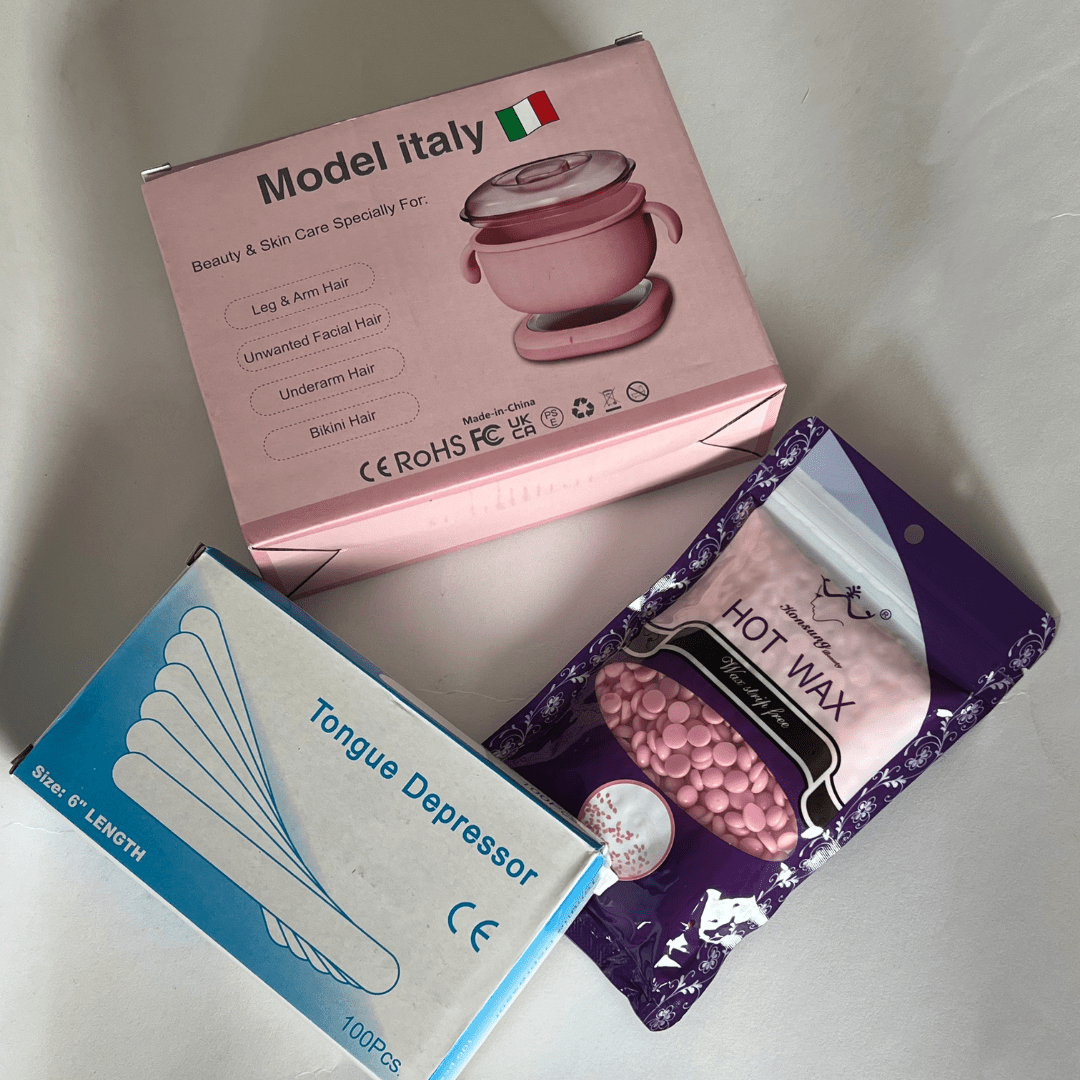 جهاز تسخين الشمع بالسيلكون + علبة تحتوي على 100 عود خشبي+ كيس شمع - TROPYMALL