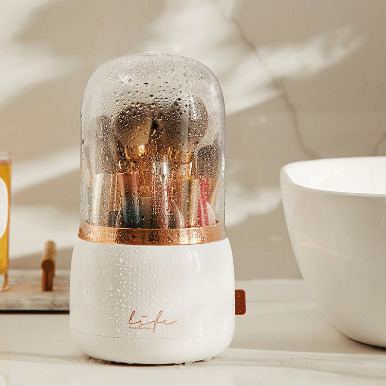 حامل فرش مكياج دوار مع غطاء - TROPYMALL