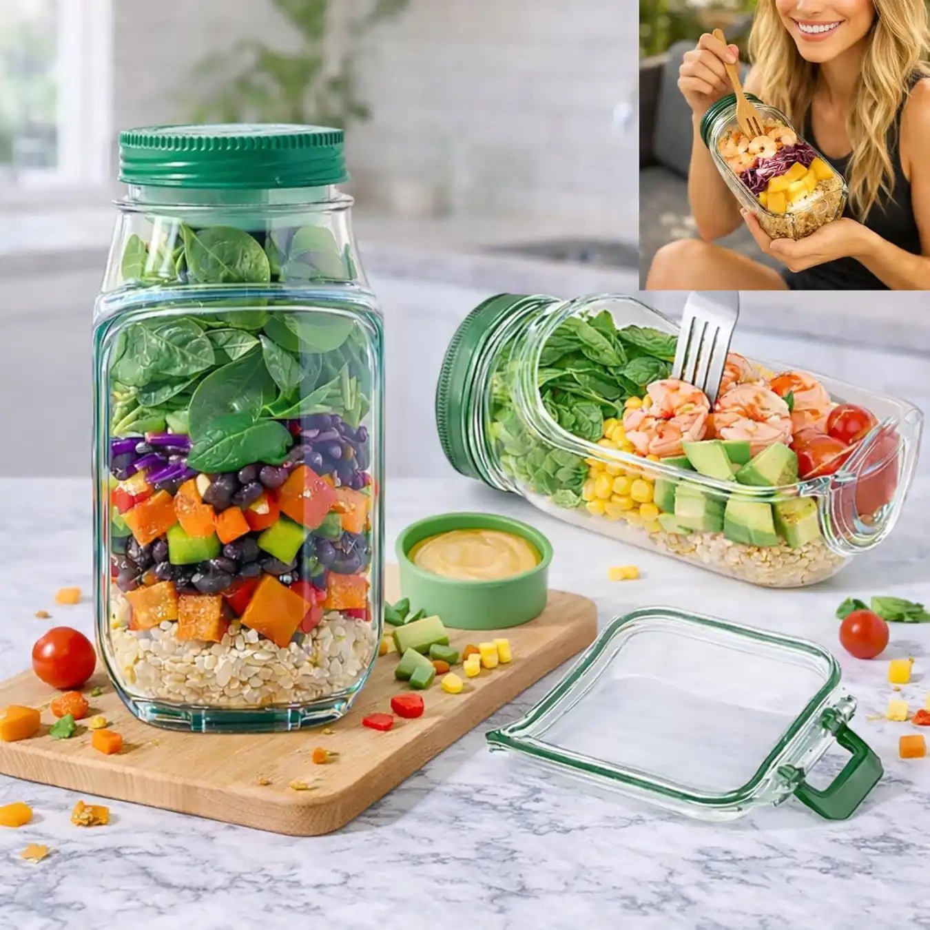 🥗 Salad Jar Portable 🥗 . - TROPYMALL