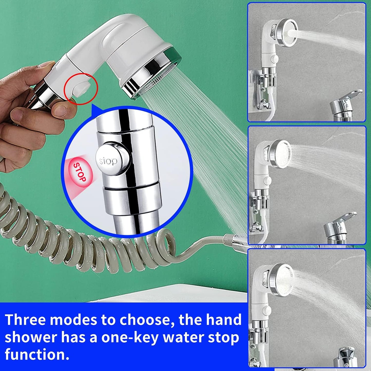 Ensemble Pommeau Douche pour Lavabo Douchette Adaptable sur Robinet Flexible de Robinet