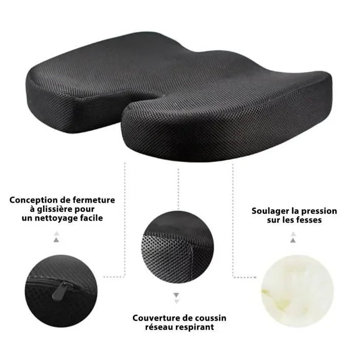 COUSSIN DE SIÈGE MÉDICAL ORTHOPÉDIQUE CONFORTABLE POUR VOITURE ET CHAISE