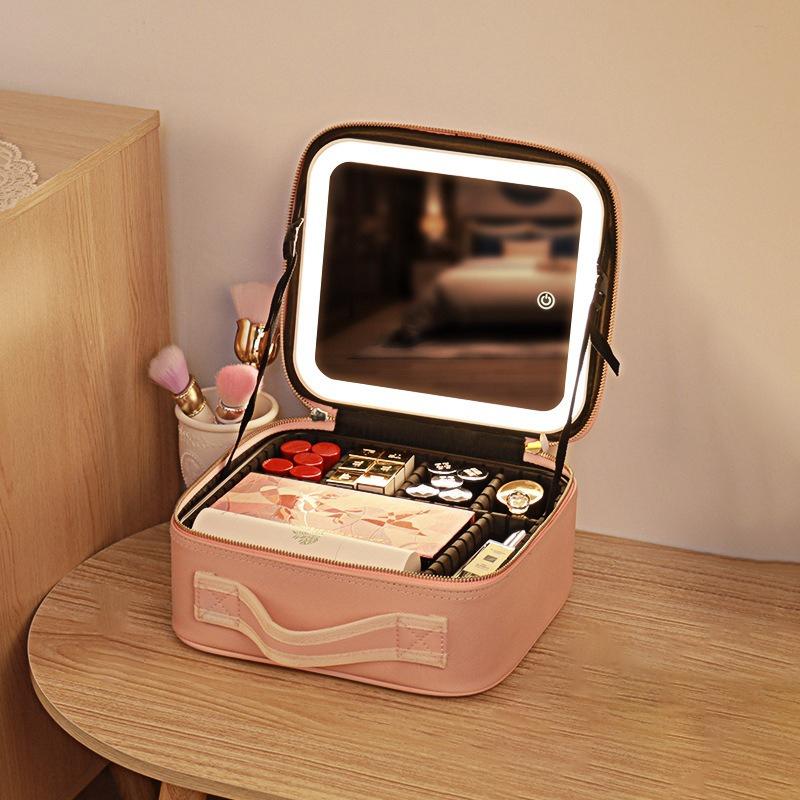 Sac organisateur de Maquillage  avec Miroir éclairé (Vide)